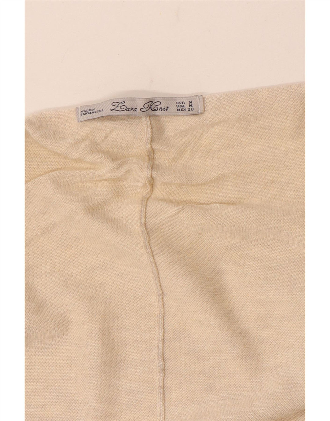 Offener Poncho-Pullover von Zara für Damen, UK 14, mittelbeige