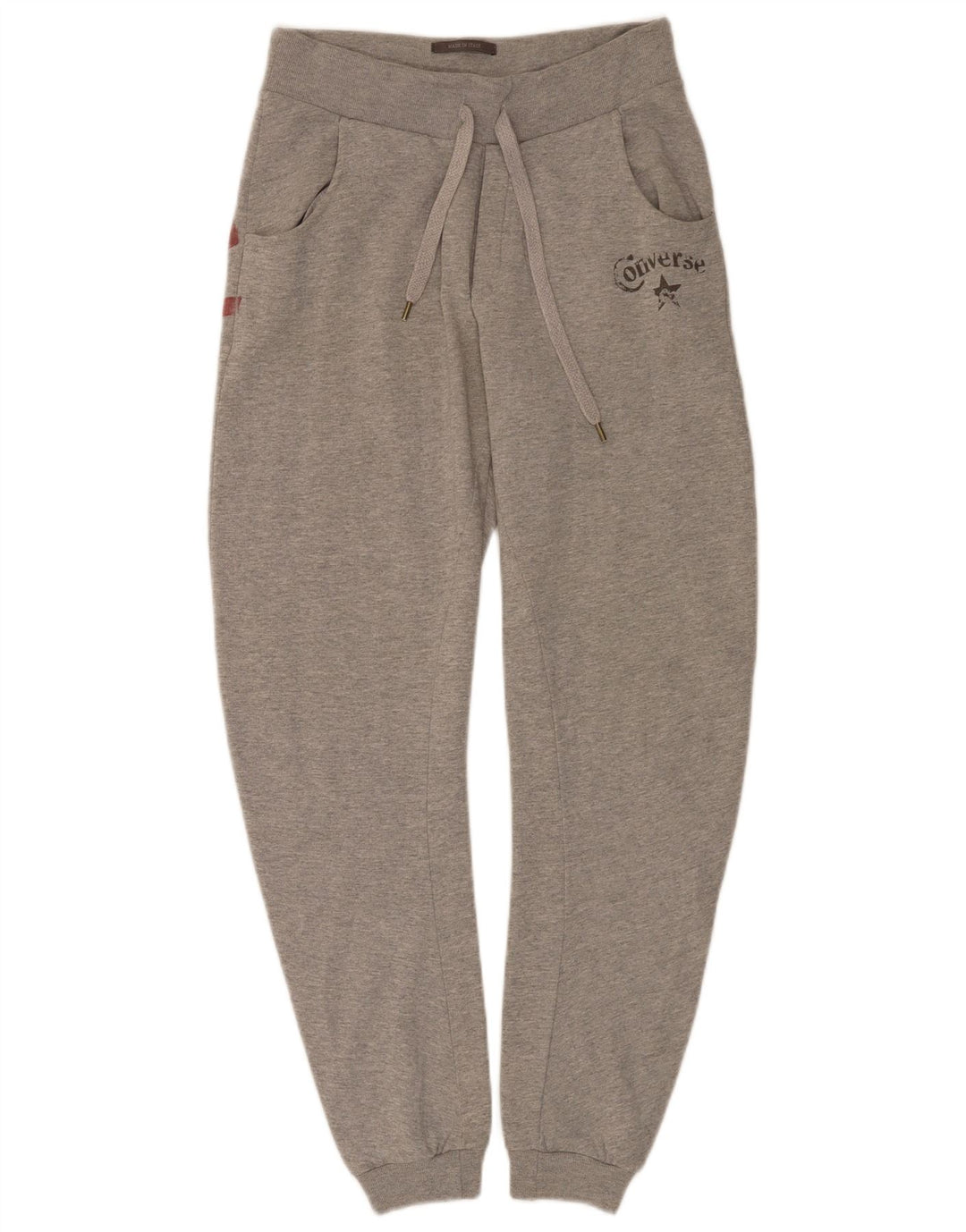 Converse Damen-Trainingsanzughose mit Grafik, Größe 10, Grau