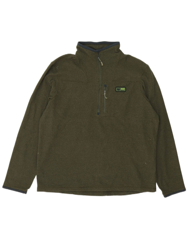 Rab Herren-Sweatshirt mit Reißverschluss am Hals, XL, grünes Polyester