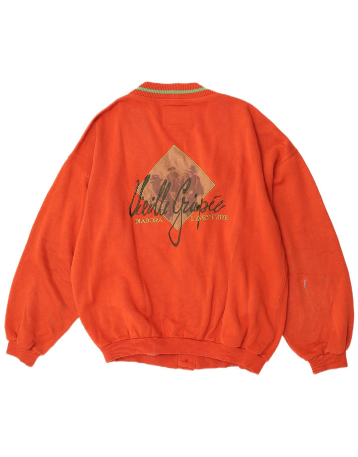Diadora Herren-Cardigan mit Grafik, XL, Orange