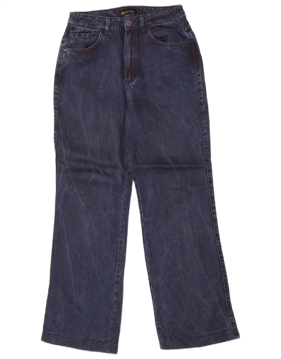 Massimo Dutti Damen Bootcut Jeans EU 36 XS W26 L29 Marineblau Lyocell