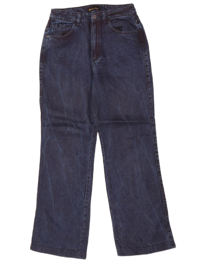 Massimo Dutti Damen Bootcut Jeans EU 36 XS W26 L29 Marineblau Lyocell