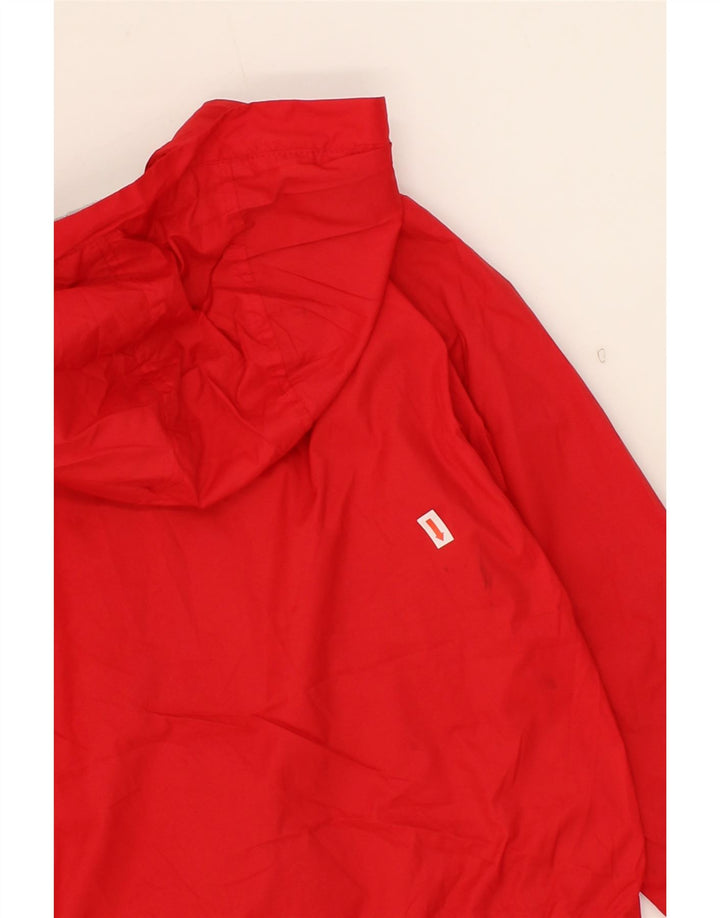 BENETTON Boys Hooded Bomber Jacket 9-10 Years Red Vintage Benetton and Second-Hand Benetton from Messina Hembry 