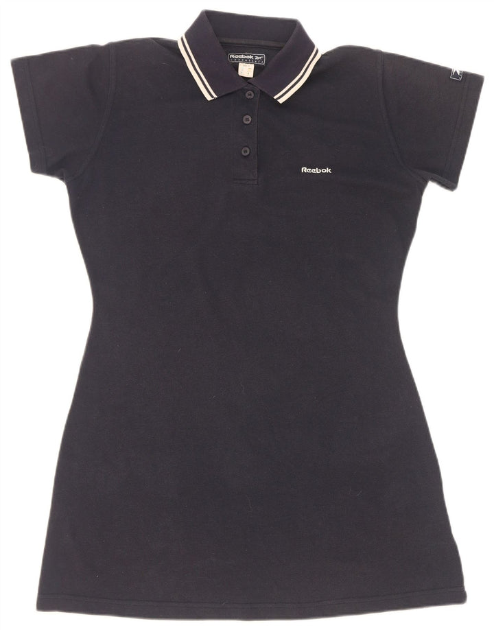 Reebok Damen Polokleid UK 12 Medium Marineblau Polyester