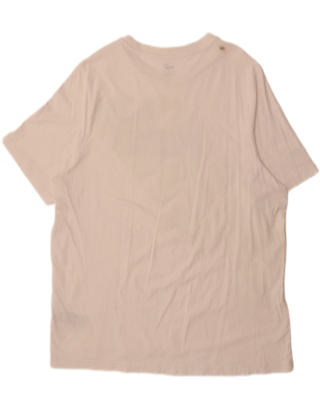 PUMA Mens Graphic T-Shirt Top 2XL White Cotton Vintage Puma and Second-Hand Puma from Messina Hembry 
