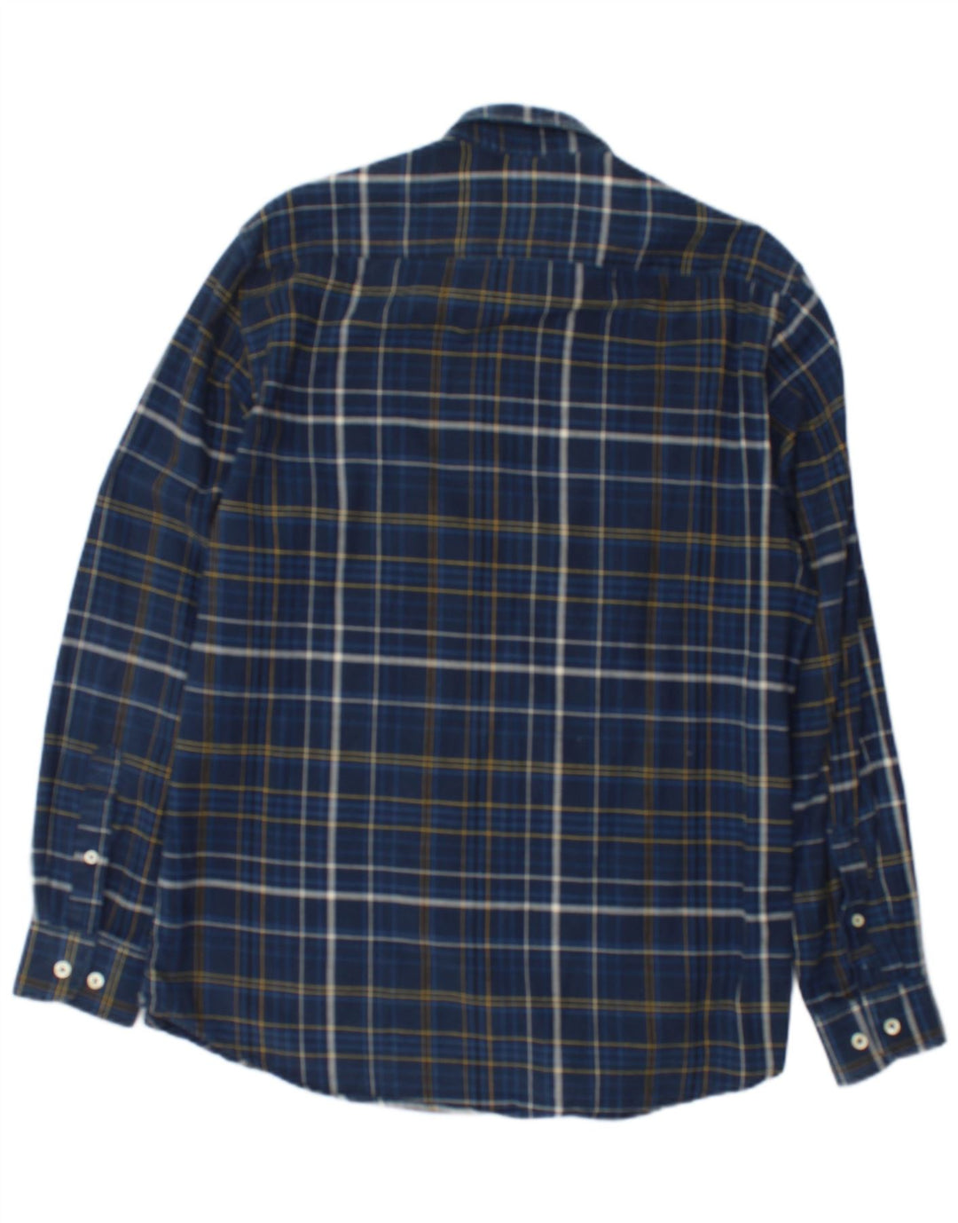 Carrera Herren-Flanellhemd mit normaler Passform, groß, marineblau, kariert, Baumwolle