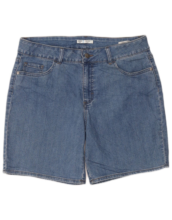 Lee Womens Mid Rise Denim Shorts US 14 XL W36 Blaue Baumwolle