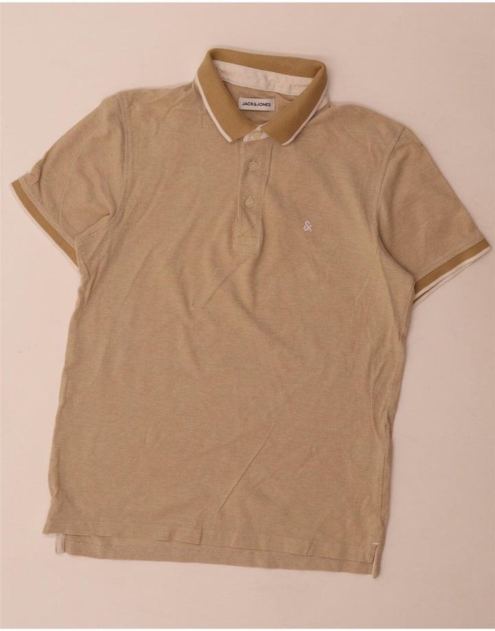 Jack & Jones Herren Poloshirt Small Beige Baumwolle