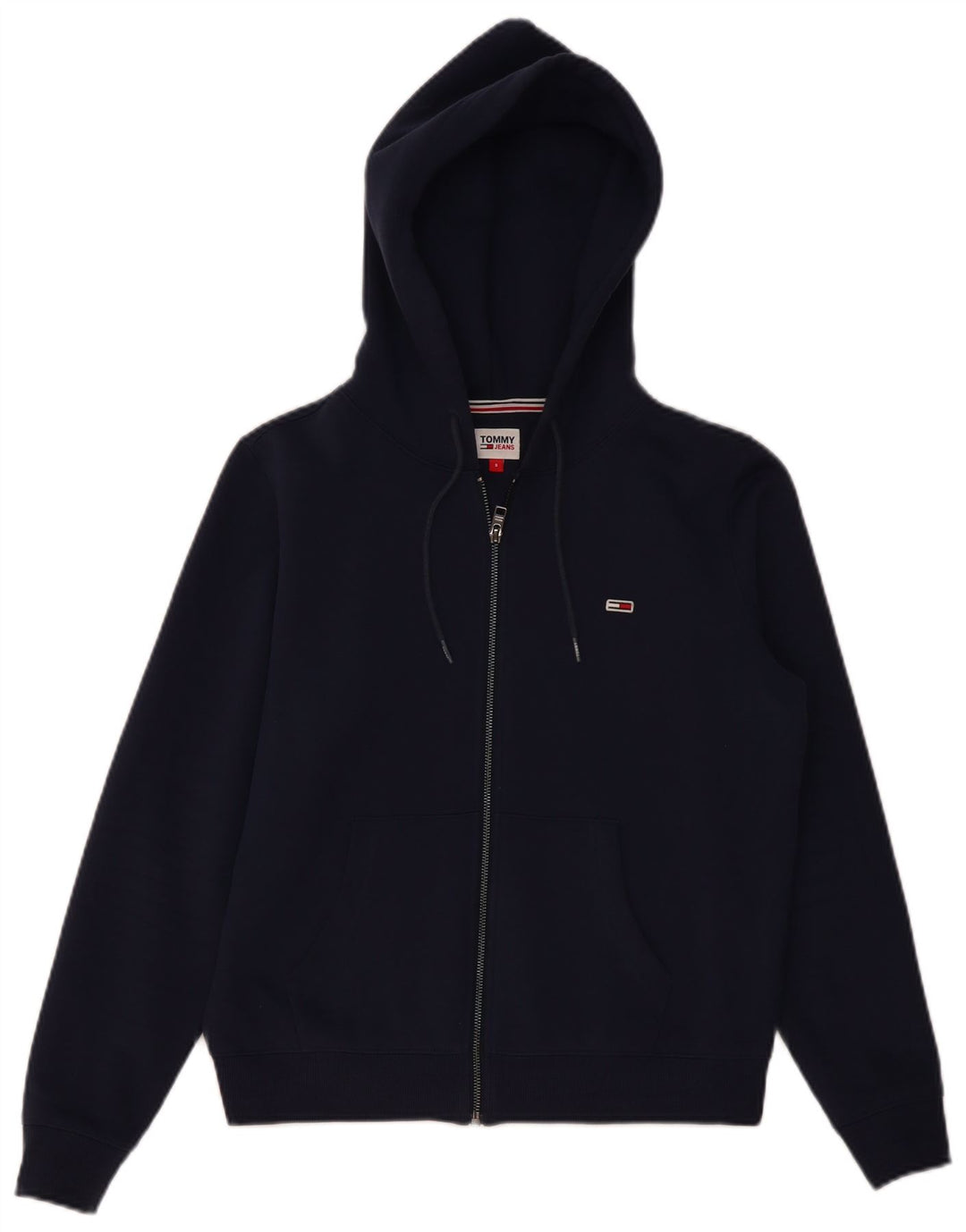 TOMMY HILFIGER Damen-Pullover mit übergroßem Reißverschluss und Kapuze, Gr. 10, Marineblau