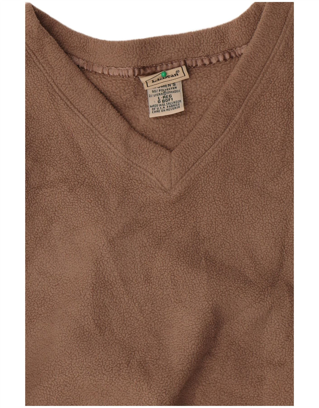 L.L.Bean Damen Fleecepullover UK 16 Large Beige Polyester