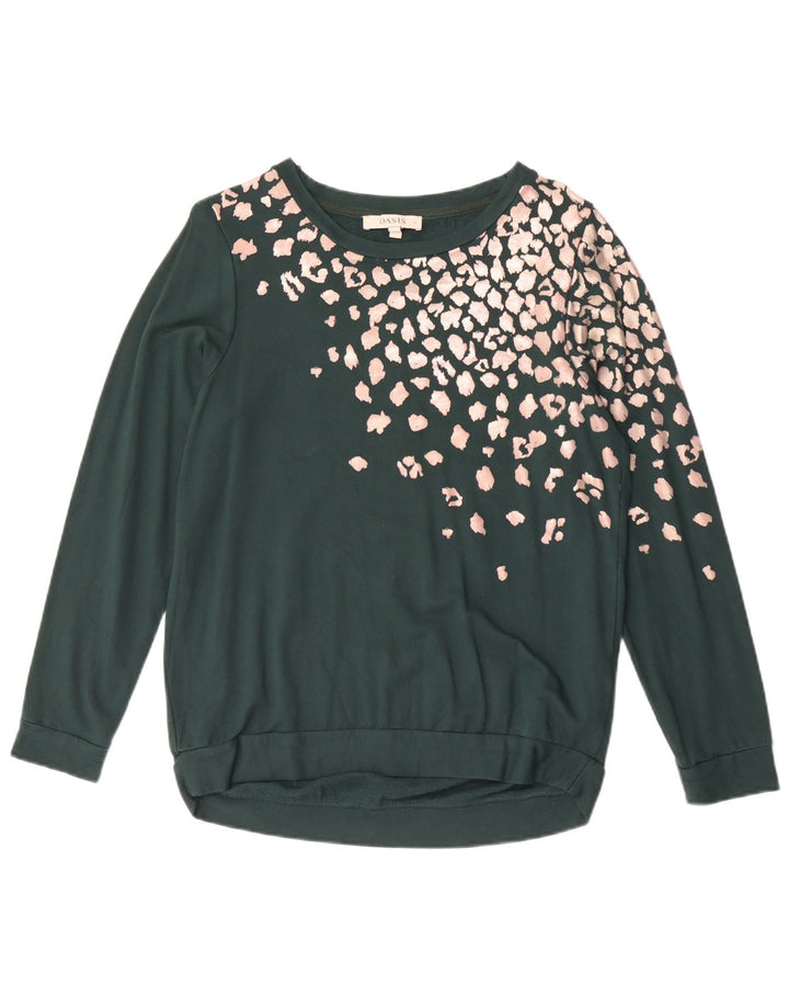 Oasis Damen-Sweatshirt in Übergröße, Gr. 10, kleiner grüner Tierdruck