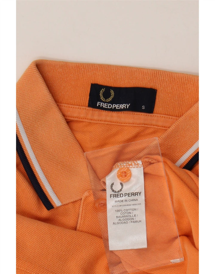 FRED PERRY Herren Poloshirt Small Orange Baumwolle