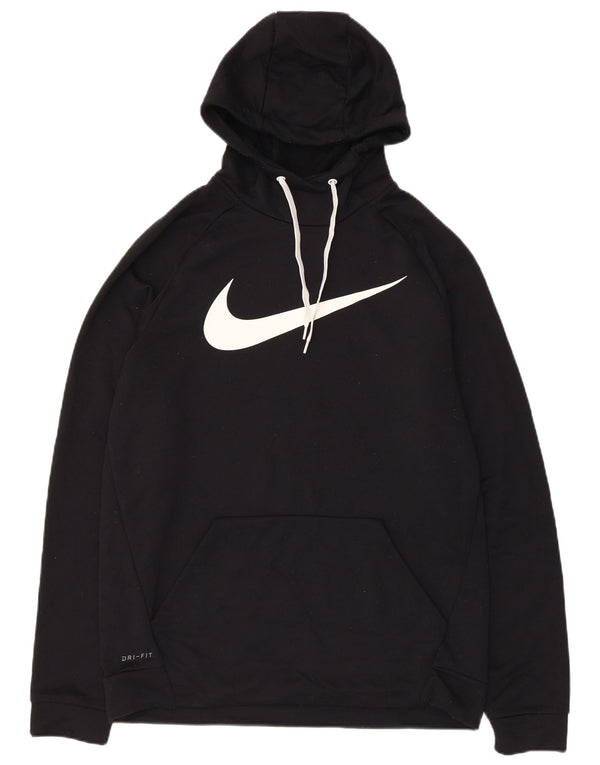 Nike Herren Dri Fit Graphic Kapuzenpullover Mittelschwarzes Polyester