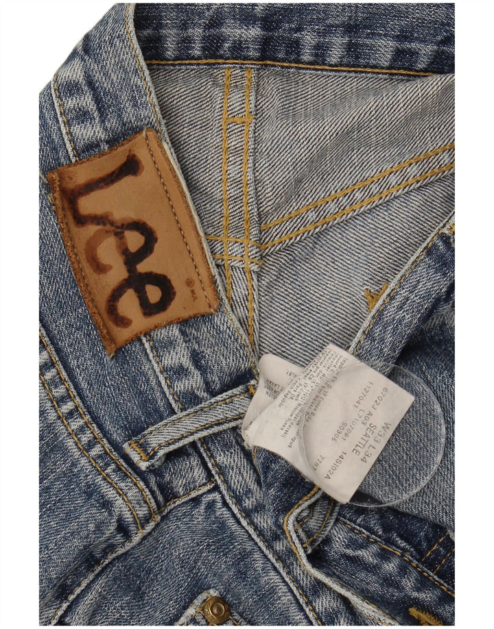 Lee Herren Seattle Straight Jeans W33 L30 Blaue Baumwolle