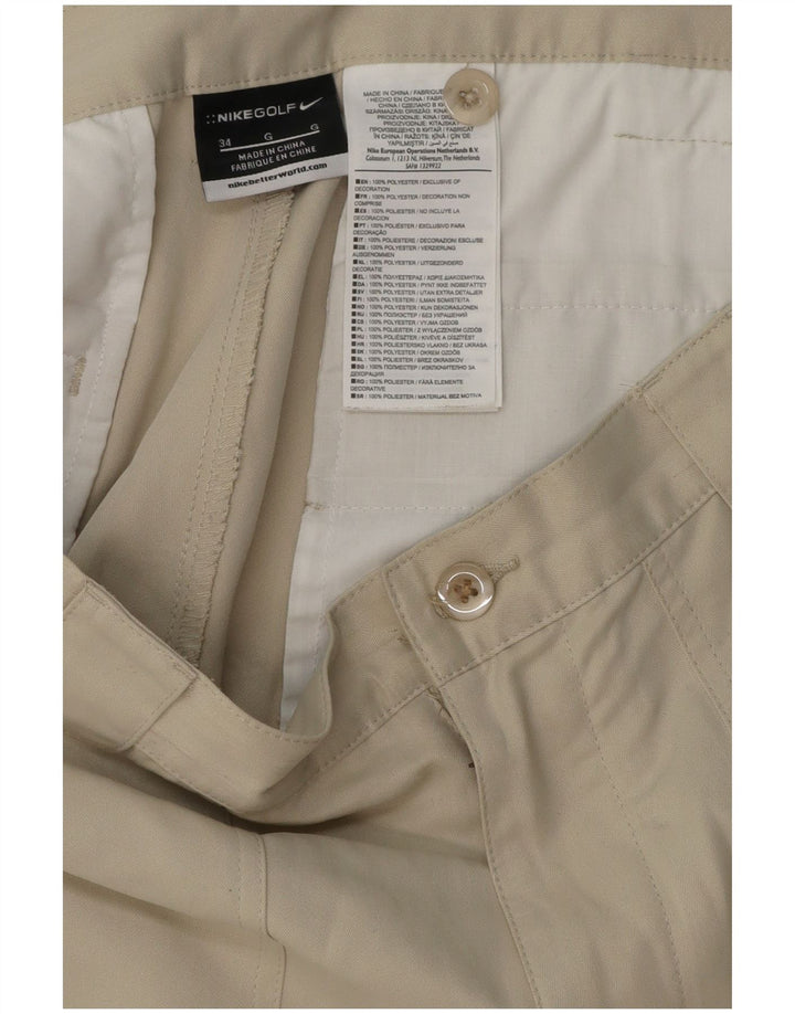 Nike Herren Chino Shorts W34 Large Beige Polyester