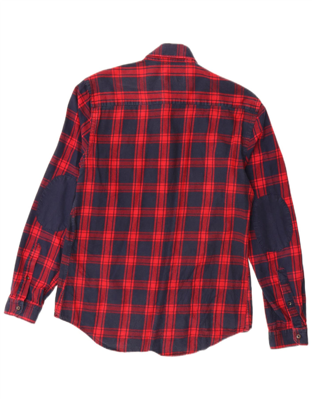 Zara Slim Fit Flanellhemd für Herren, groß, rot kariert, Baumwolle