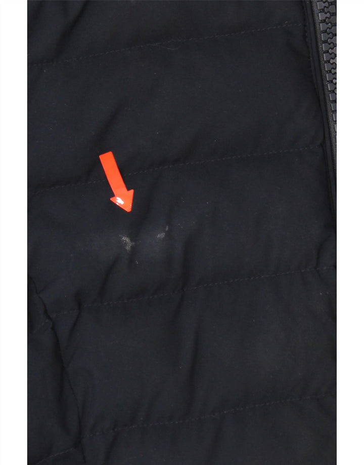 Superdry Wattierter Mantel mit Kapuze für Damen, UK 10, Größe S, Marineblau, Polyester