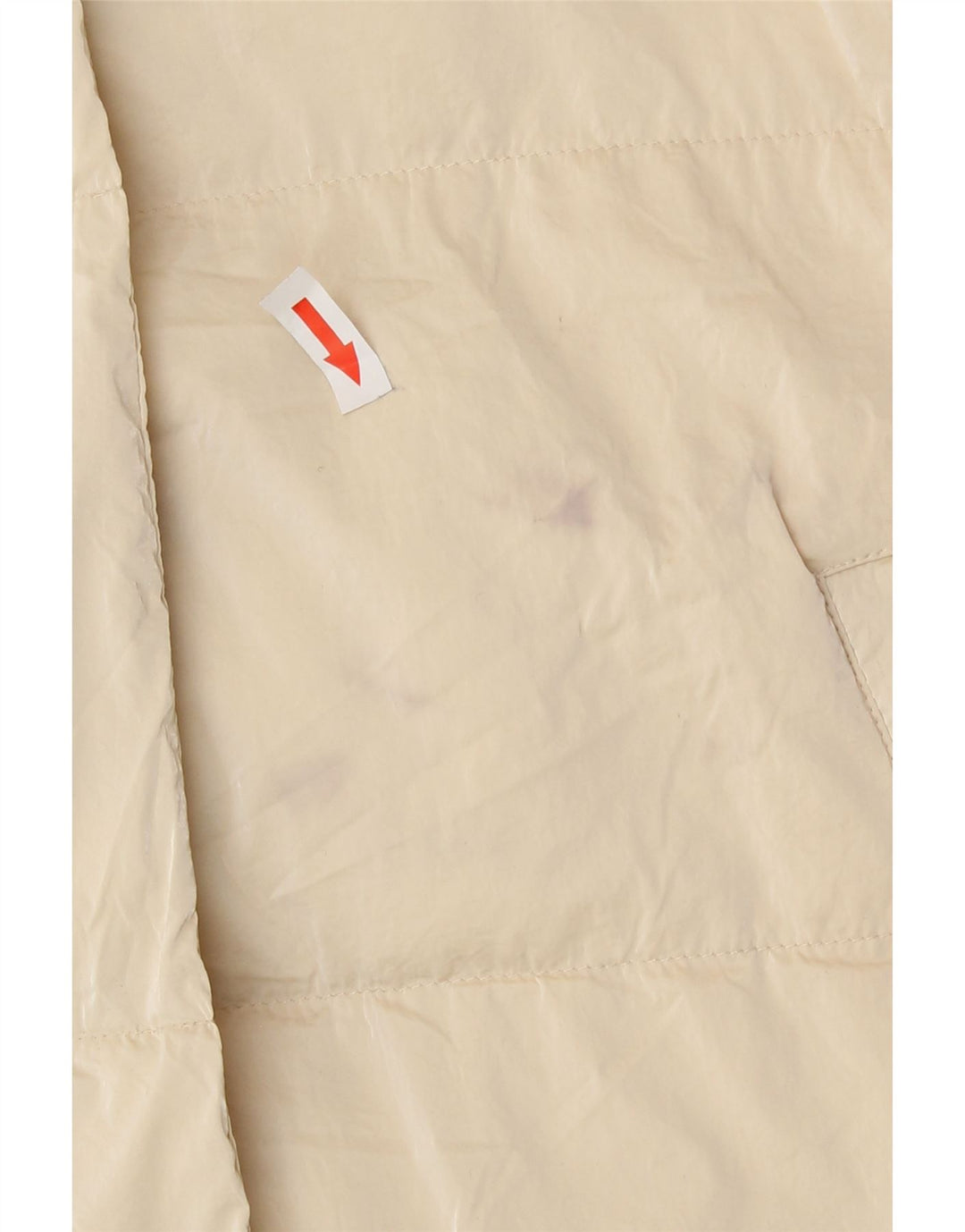 Zara Damen Übergroße Longline Wattierte Weste UK 10 Small Beige Polyester
