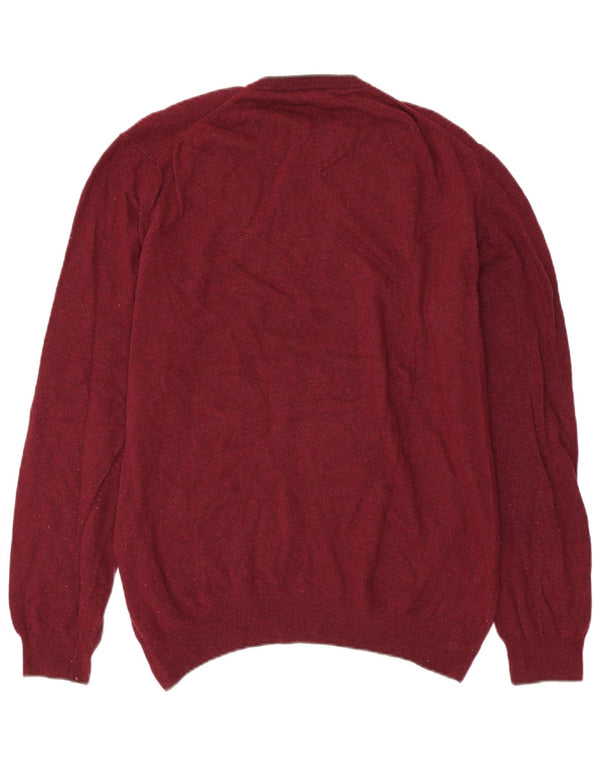 HARMONT & BLAINE Herren-Pullover mit Rundhalsausschnitt, 3XL, Burgunderrote Merinowolle