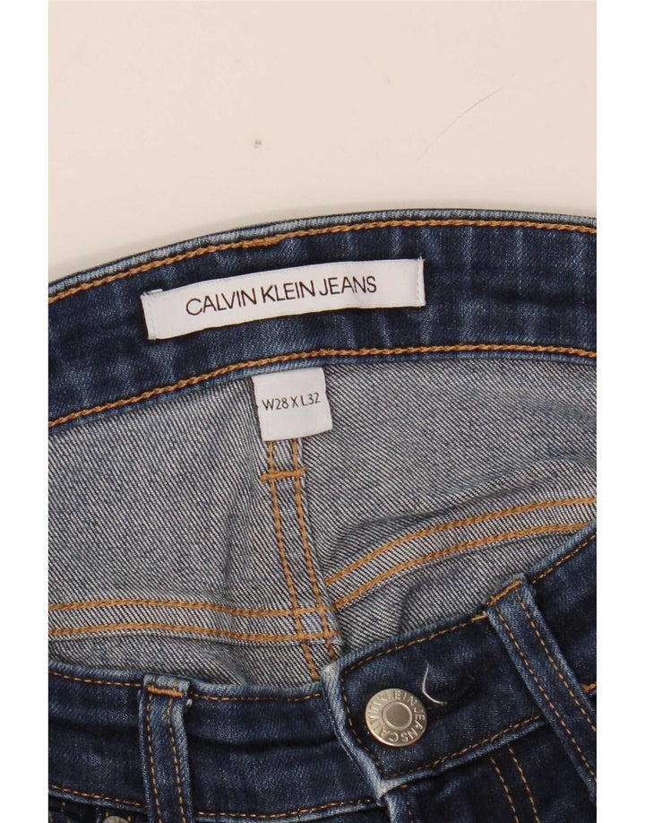 Calvin Klein Herren Slim Jeans W28 L32 Blaue Baumwolle