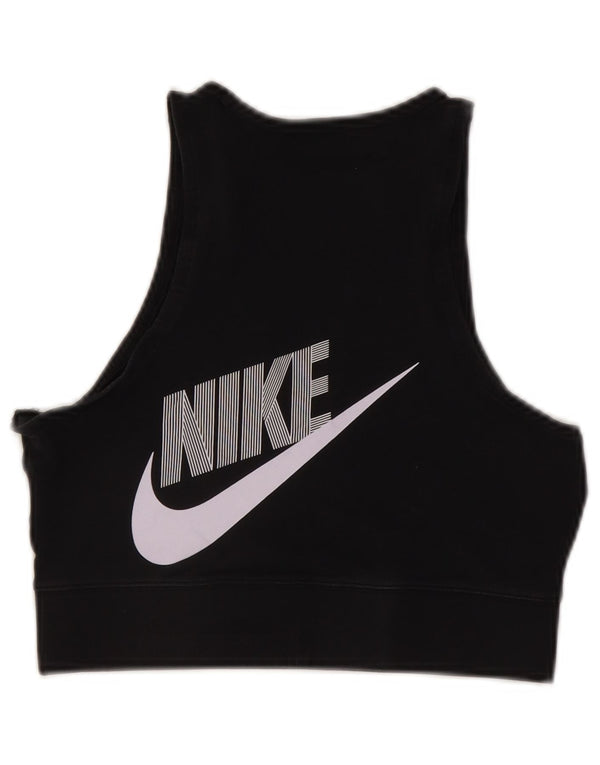 Nike Damen-BH-Oberteil UK 12 Mittelschwarze Baumwolle
