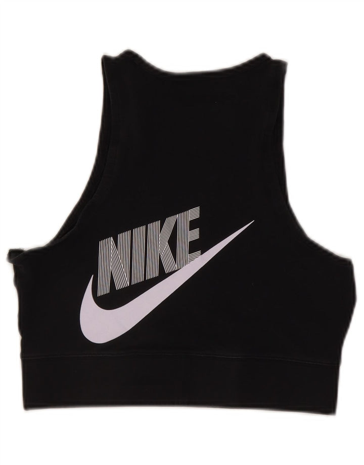 Nike Damen-BH-Oberteil UK 12 Mittelschwarze Baumwolle