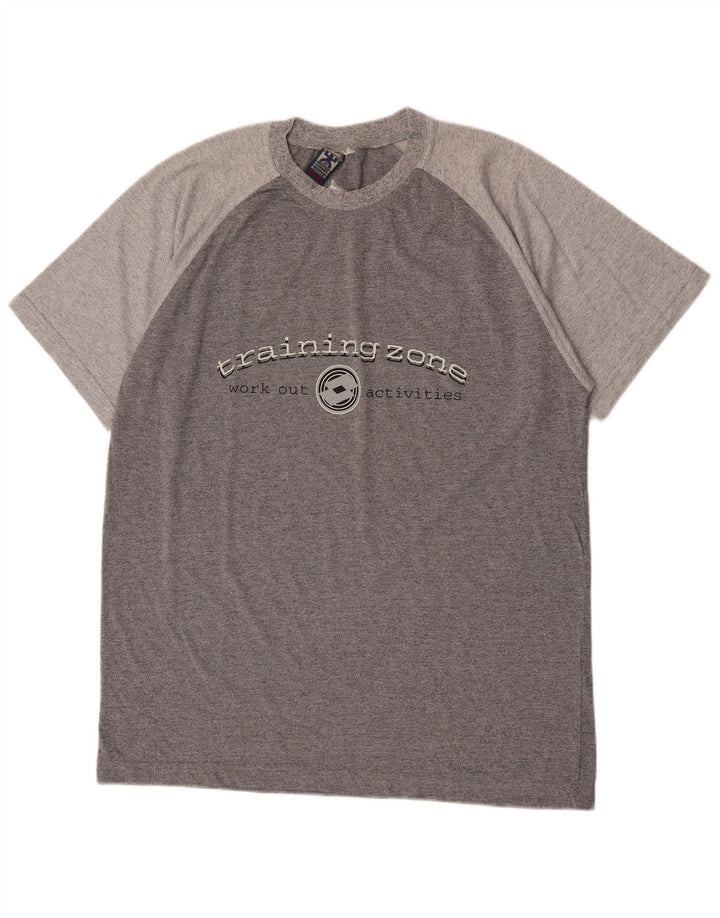 LOTTO Herren-T-Shirt mit Grafik, XL, grau meliert, Polyester