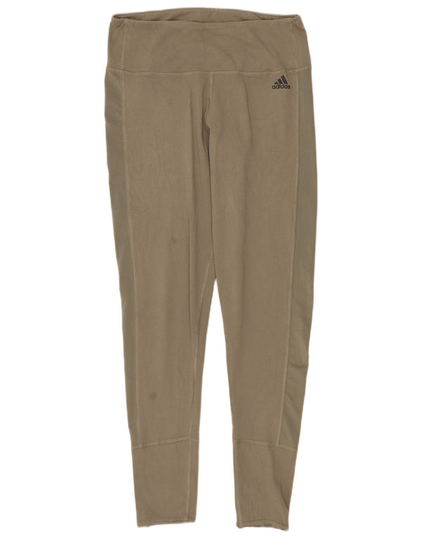 Adidas Damen Climacool Leggings UK 12/14 Medium Khaki