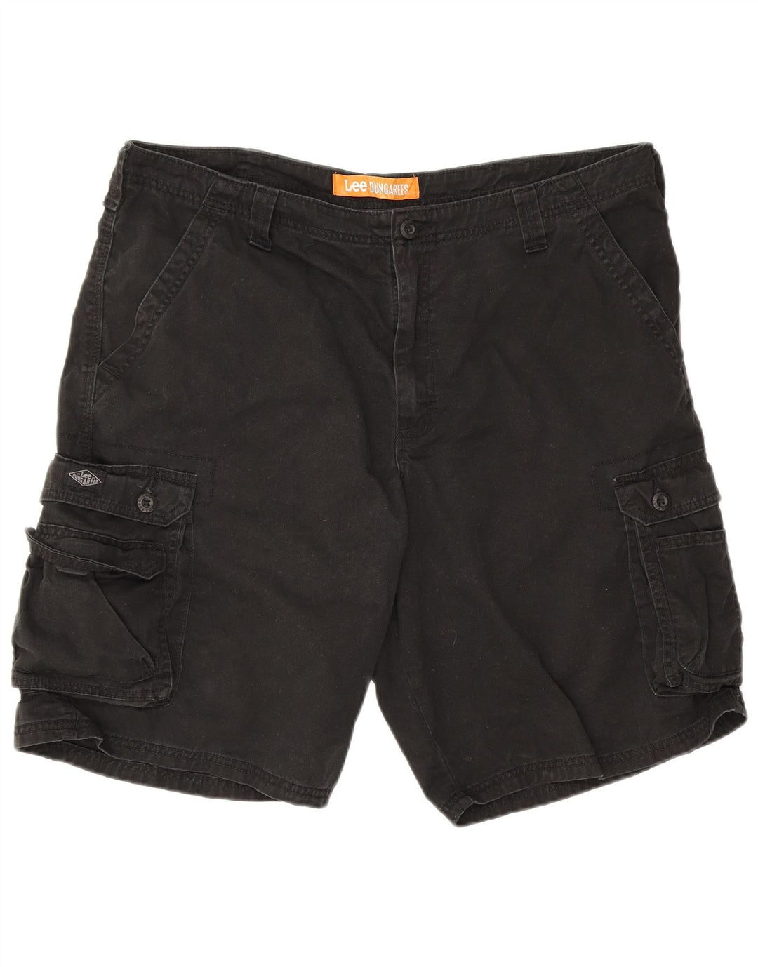 Lee Herren Latzhose Cargoshorts W38 XL Schwarz Baumwolle
