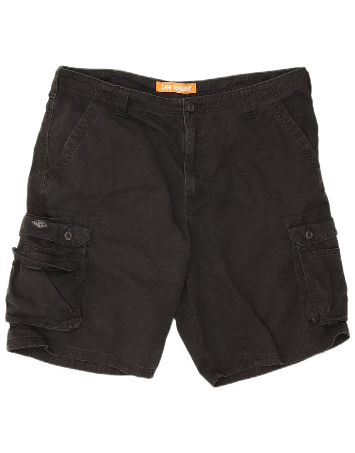 Lee Herren Latzhose Cargoshorts W38 XL Schwarz Baumwolle