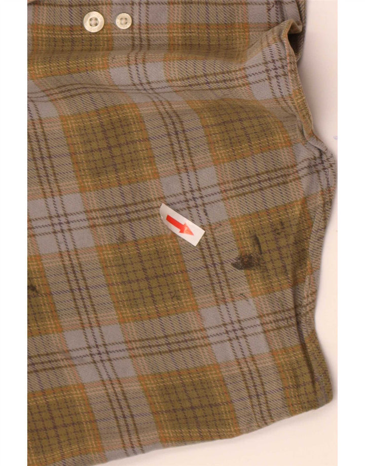 Barbour Herren-Flanellhemd, groß, Khaki, kariert, Baumwolle