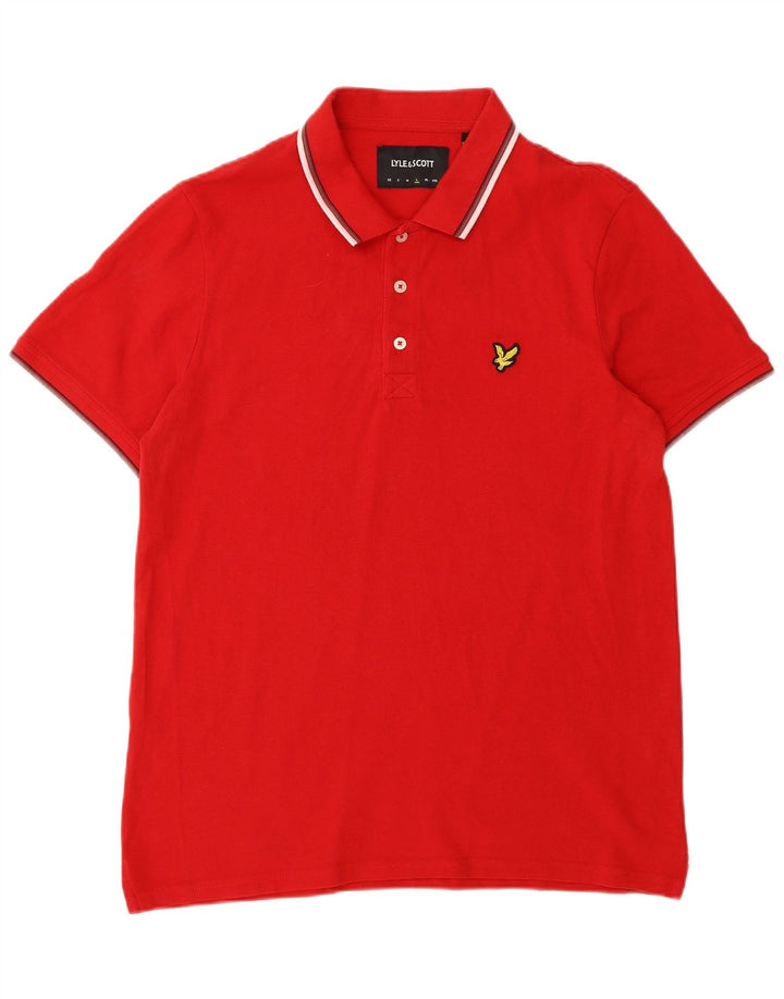 Lyle & Scott Herren-Poloshirt, große rote Baumwolle