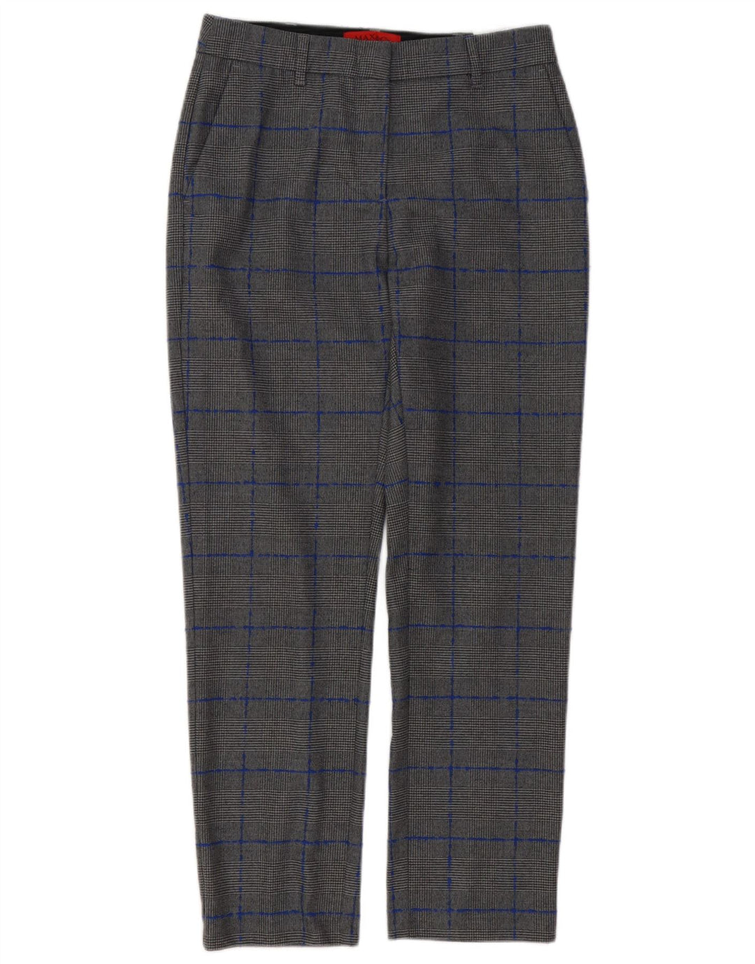 Max & Co. Damen Chinohose UK 8 Small W28 L27 Grauer Hahnentritt