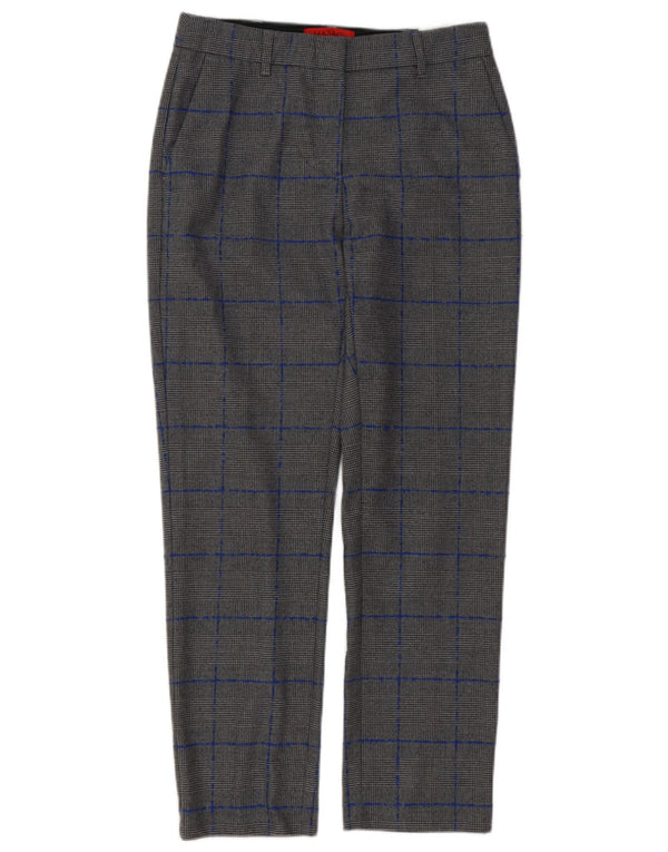 Max & Co. Damen Chinohose UK 8 Small W28 L27 Grauer Hahnentritt
