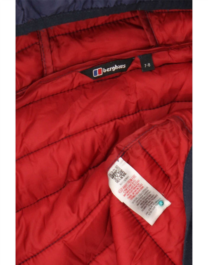 Berghaus Wattierte Jacke mit Kapuze für Jungen, 7–8 Jahre, Marineblau, Polyamid