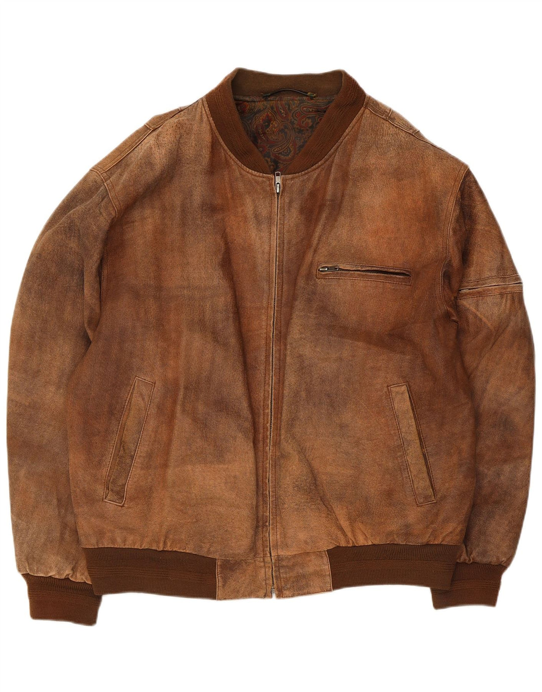 Vintage Herren Lederjacke UK 42 XL Braunes Leder