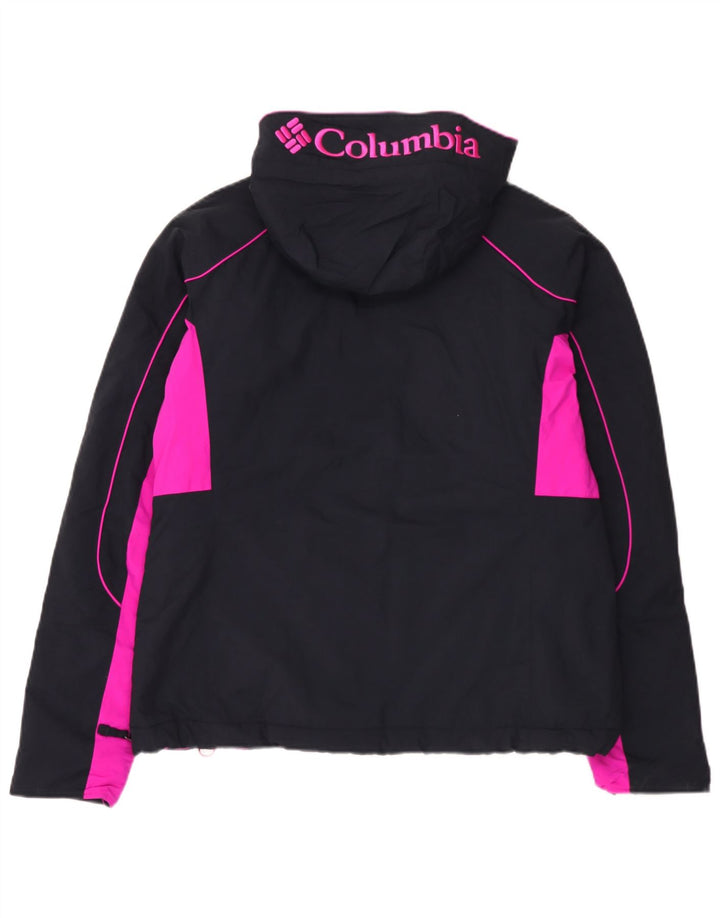 Columbia Damen Übergroße Grafik-Regenjacke UK 18 XL Schwarz Farbblock
