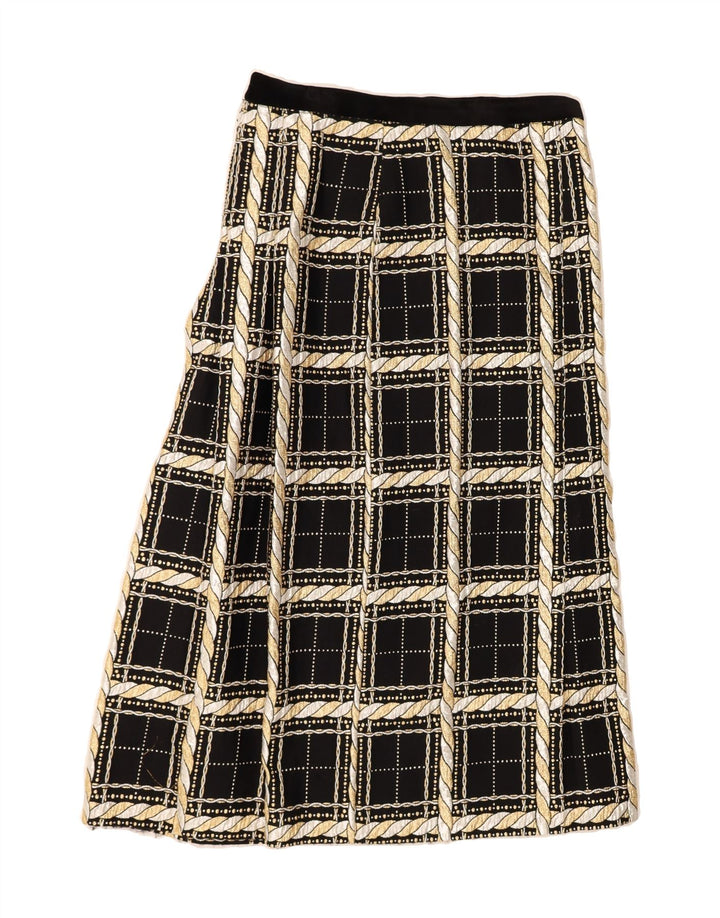 VINTAGE Womens A-Line Skirt W35 Large Black Check Vintage Vintage and Second-Hand Vintage from Messina Hembry 