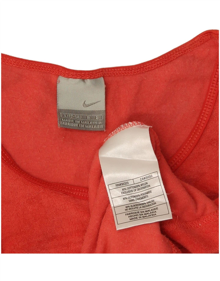 Nike Damen Weste Top US 12/14 Große rote Baumwolle