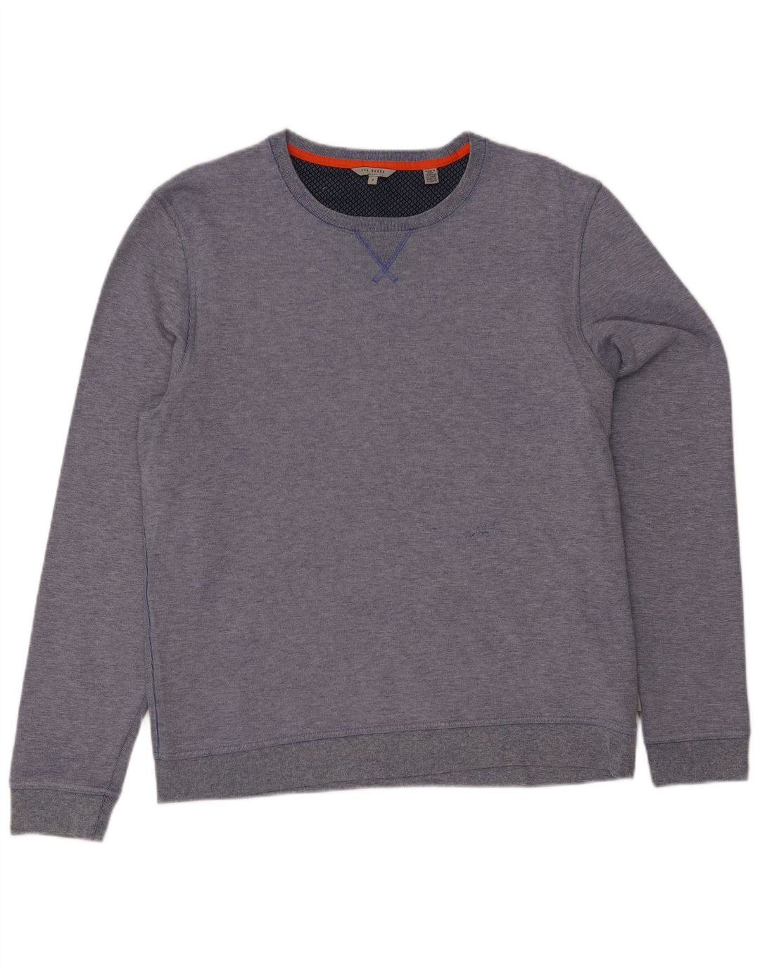 TED BAKER Damen Sweatshirt Pullover Größe 6 2XL Blaue Baumwolle