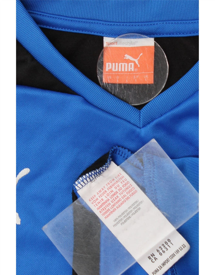 Puma Herren-Sweatshirt-Pullover, großes, blaues Farbblock-Polyester