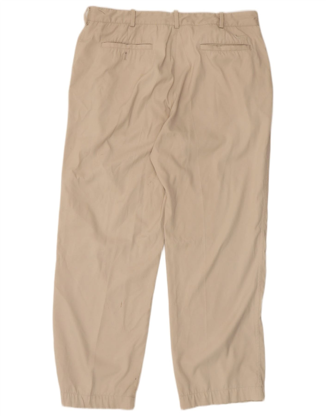 NIKE Herren gerade Chinohose W34 L30 Beige Polyester