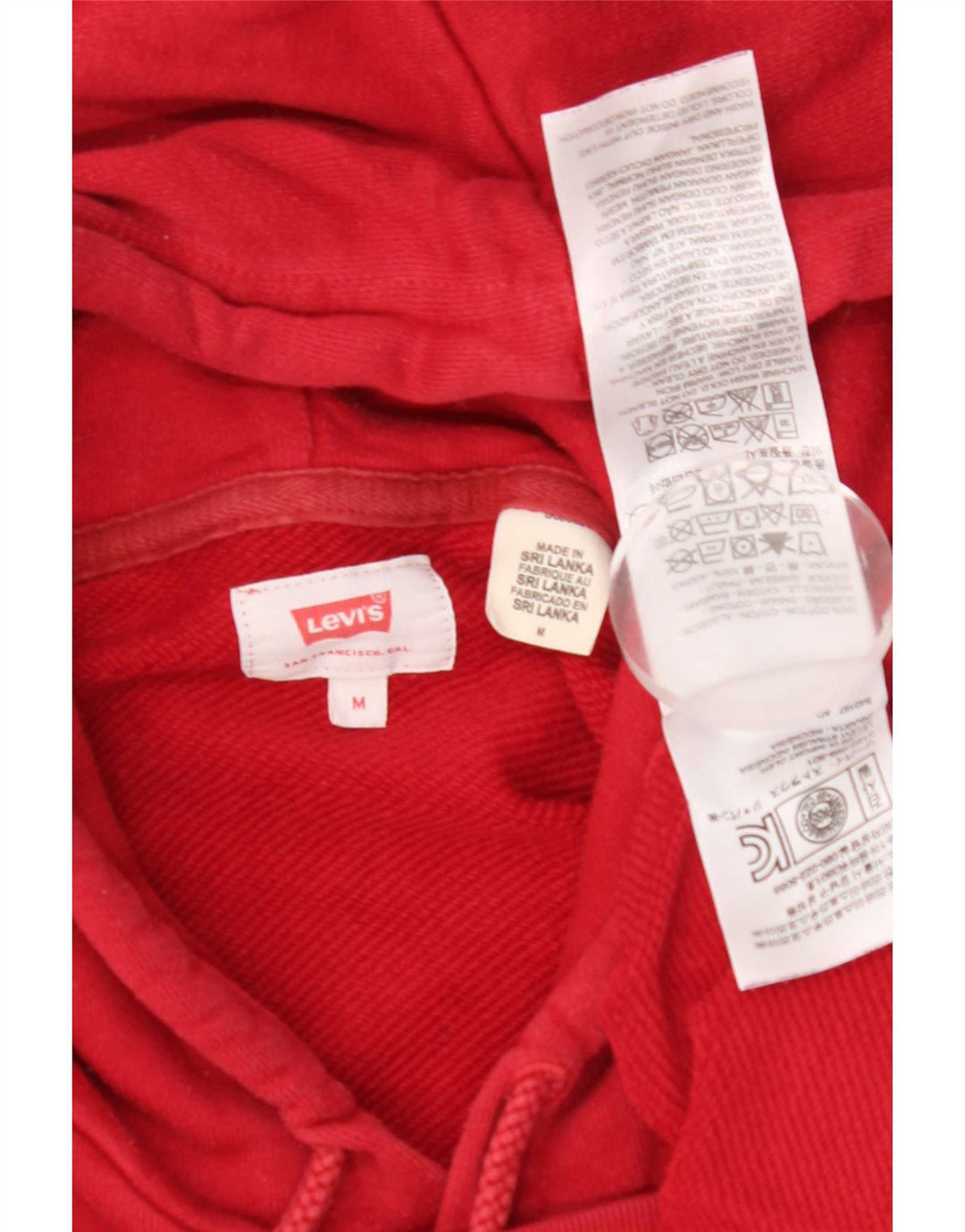 Levi's Herren-Kapuzenpullover mit Grafik, mittelrote Baumwolle