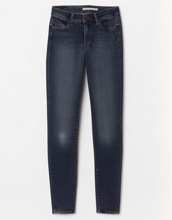 Levi's Damen 710 Super Skinny Jeans W26 L32 Blaue Baumwolle