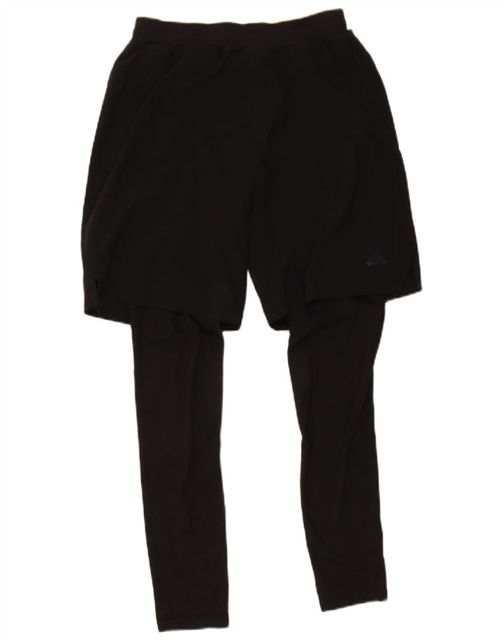 Adidas Damen Leggings UK 10 Small Schwarz Polyester
