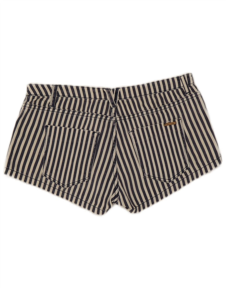Zara Damen Hotpants EU 38 Small W28 Marineblaue Nadelstreifen
