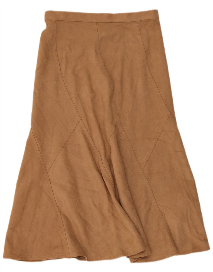Marks & Spencer Damen A-Linienrock UK 12 Medium W32 Beige Polyester
