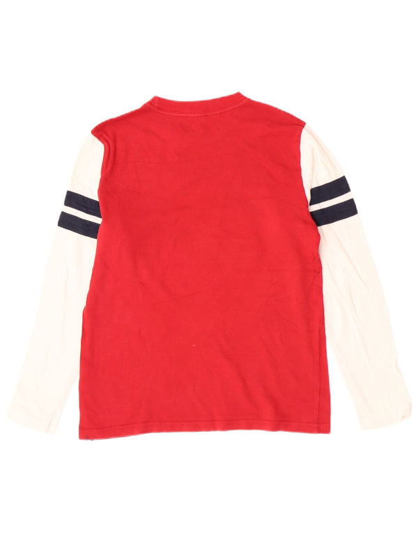 Tommy Hilfiger Jungen-Oberteil mit Grafik, langärmlig, 8–9 Jahre, Mittelrot