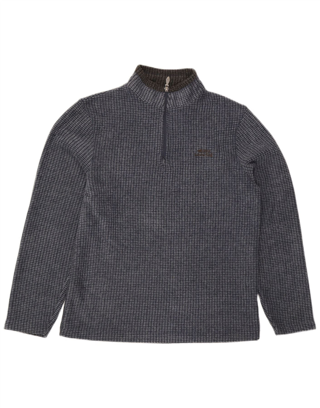 Weird Fish Herren-Fleecepullover mit Reißverschluss am Hals, Größe S, Marineblau, Polyester