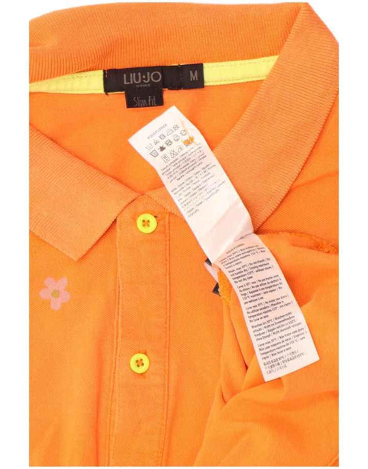 Liu Jo Herren Slim Fit Poloshirt Mittelorange Baumwolle